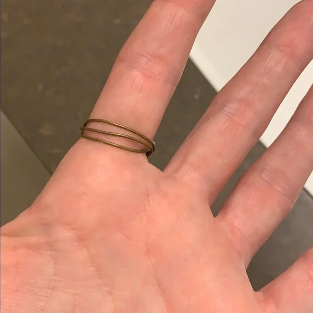 Wire Ring with Pink Stone